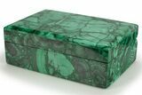 Flowery, Hinged Malachite Jewelry Box - DR Congo #303448-1